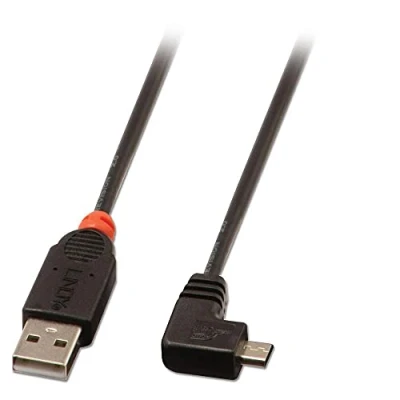 Bild av LINDY 1 m USB mikro B kabel, 90 grader rät vinkel