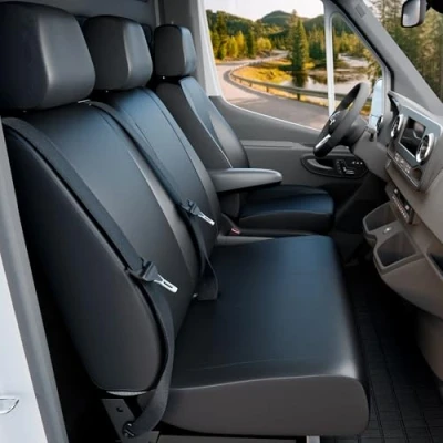 Bild av WALSER 11496 Couverture de siège noir Similicuir, Polyester avant MERCEDES BENZ: Sprinter 5 T Сamion à Plateau/Сhâssis, 3 Van