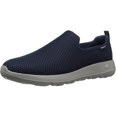 Bild av Skechers herr Go Max atletisk Air Mesh Slip on promenadsko sneaker, Marinblå/grå, 7.5 X Wide