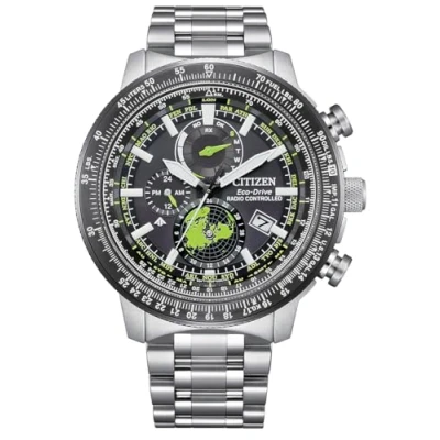 Bild av Citizen Herr Multi Dial Japansk Quartz Watch med Rostfritt Stål Rem BY3006 53E, SILVER