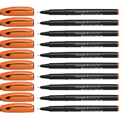 Bild av Schneider Topliner 967 fineliner (linjetjocklek 0,4 mm) 10 stycken orange