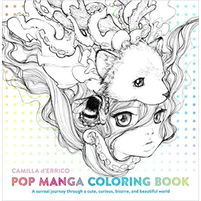 Bild av Pop Manga Coloring Book: a Surreal Journey Through Cute, Curious, Bizarre, and Beautiful World