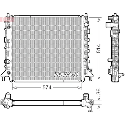 Bild av Kylare, motorkylning Denso DRM99013