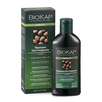 Bild av BIOKAP BELLEZZA milt schampo 200 ml för daglig hårtvätt söt mandelolja yucca olja ekologiska passionsblommor extrakt ekologiskt marshmallow rot eteriska oljor Vegan