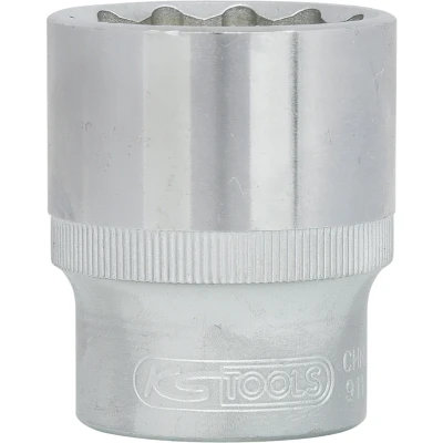 Bild av KS TOOLS 911.1585 Clé à douille DIN3120, ISO1174, DIN3124, ISO2725 1 27.0 Acier chrome vanadium dodécagonal moleté