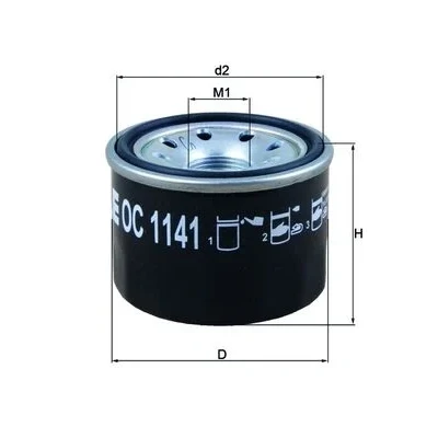 Bild av MAHLE ORIGINAL OC 1141 Filtre à huile avec un clapet de non retour vissé
