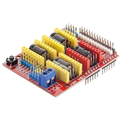 Bild av AZDelivery CNC Shield V3 utvecklingskort för A4988 stegmotordrivsteg 3D skrivare kompatibel med Arduino e book!