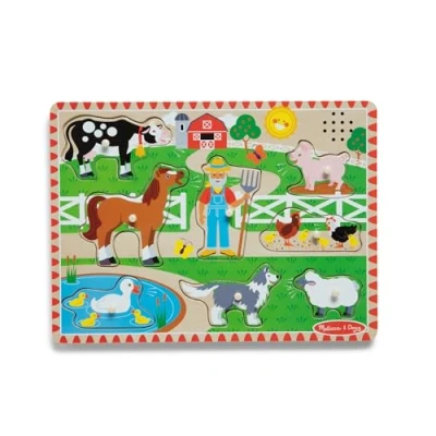 Bild av Melissa &amp; Doug Old MacDonald’s bondgård , Pussel Trä 2+ Present till pojke eller flicka