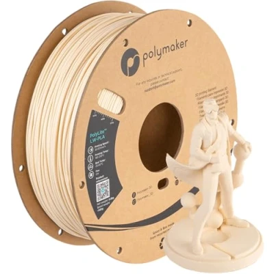 Bild av Polymaker PolyLite LW PLA 1.75mm 800g Vit