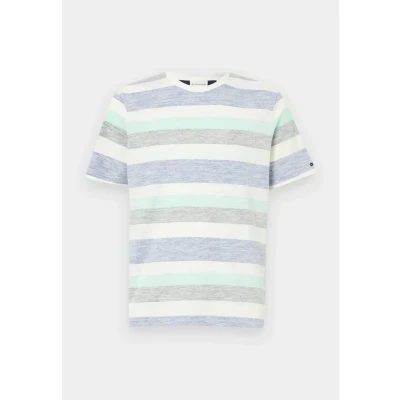 Bild av TOM Tailor Inside Printed Stripe Tshirt med print, Storlek: XS, Crest blue/multi coloured
