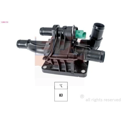 Bild av EPS 1.880.734 Thermostat d&#039;eau 83 Made in Italy OE Equivalent avec joint d&#039;étanchéite PEUGEOT: 207 3/5 portes, 308 I 307 portes