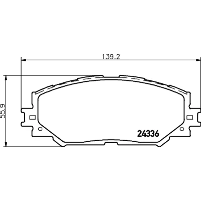 Bild av HELLA 8DB 355 006 861 Jeu de plaquettes frein non préparé pour indicateur d&#039;usure TOYOTA: Auris 5 portes, Yaris III 3/5 RAV4 SUV