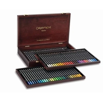 Bild av Caran d&#039;Ache museum akvarell pennor 72 färger i en trälåda 3510 476, flerfärgad, stycken (1 pack)
