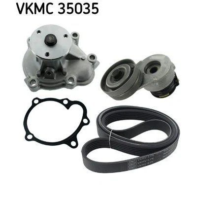 Bild av SKF VKMC 35035 Pompe à eau+Jeu de courroie trapézoïdale nervures avec joints OPEL: Astra H 3/5 portes, Corsa C Combo Tour