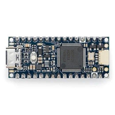 Bild av Arduino Nano R4 med rubriker [ABX00143] Kompakt Renesas RA4M1 mikrokontrollkort, förlödd för brödbräda, Qwiic kontakt, programmerbar RGB LED, kompatibel IDE