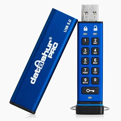 Bild av iStorage datAshur PRO 16 GB Encrypted USB Memory Stick FIPS 140 2 Level 3 Certified Password protected Dust/Water Resistant