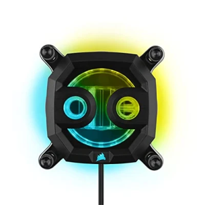 Bild av Corsair Hydro X Series XC7 RGB PRO CPU Water Block for Intel LGA 1700, 1200, 115X and AMD Socket AM4 (Copper Cold Plate, 110 MicroCooling Fins, 5V ARGB Motherboard Adapter Cable Included) Black