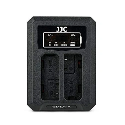 Bild av JJC USB dubbel batteriladdare för Nikon Df D5600 D5500 D5300 D5200 D5100 D3400 D3500 D3300 D3200 D3100 P7800 P7700 P7200 P710 7000 Ersätter EN EL14, EL14a