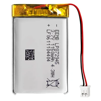 Bild av EEMB litium polymer batteri 3.7V 1150mAh 872945 Lipo uppladdningsbart med kabel JST Connector bekräfta enheten och kontaktpolaritet före köp