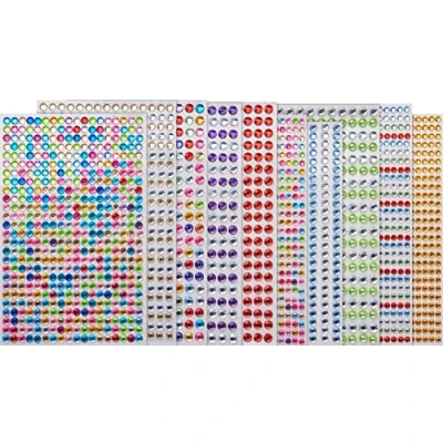 Bild av Creativ Company Stick Rhinestones Color 10 Sheets
