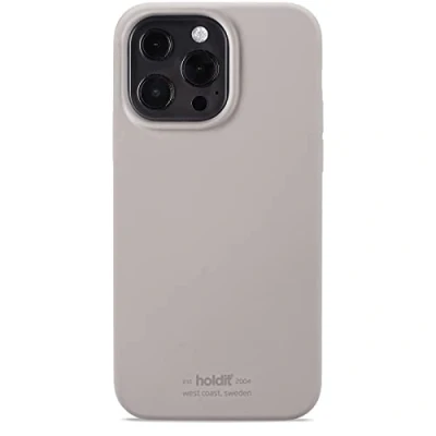 Bild av Holdit silikonskal till iPhone 13 Pro (6,1) Ultra tunt (0,8mm) Skyddar hela mobilen, förhöjd kamerakant Taupe
