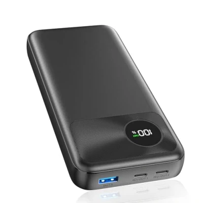 Bild av A ADDTOP Power Bank, 22,5 W snabbladdande powerbank 20 000 mAh med USB C ingångar och utgångar, PD3.0 QC 4.0 externa mobiltelefonbatterier LED skärm, kompatibel iPhone 16 15 14 13 Pro Max