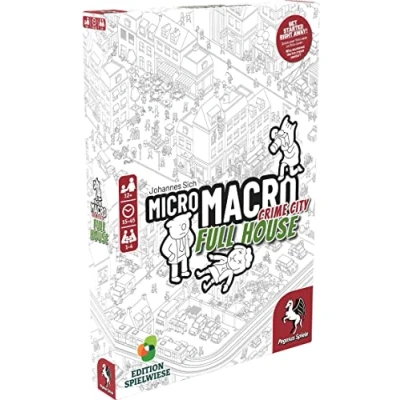 Bild av Pegasus Press, MicroMacro: Crime City Full House, Board Game, Ages 12+, 1 4 Players, 15 45 Minutes Playing Time Multicolor,PEG59061E