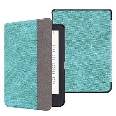 Bild av FINTIE Fodral för Kobo Clara HD smalt lätt skyddsfodral magnetisk stängning automatisk väckarklocka/sömnfunktion 6&quot; eBook Reader 2018, denim grön