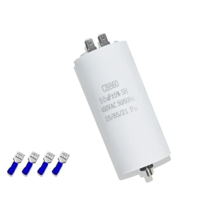 Bild av Iruihoo CBB60 motorkondensator 50 µF 450 V kondensator 50/60 Hz startkondensator 50UF för elmotor capacitor kontakt M8