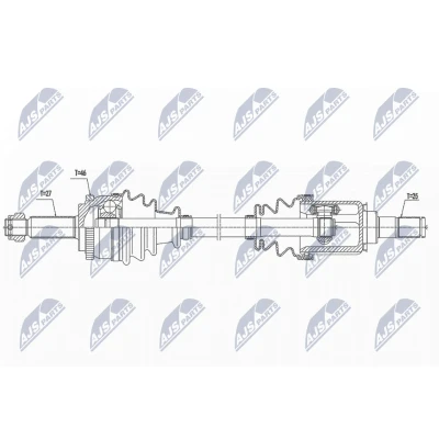 Bild av Drivaxel, framaxel vänster, kia cee&#039;d halvkombi, sw, pro cee&#039;d, 495011H010