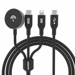 Bild av Dudao 3 i 1 multi kabel med 100W USB C, Lightning och Apple Watch 1,2m