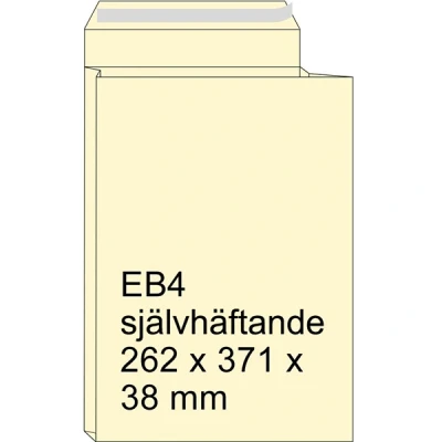 Bild av Brevpåse 262 x 371 38mm EB4 Monsterzak självhäftande remsa 125st