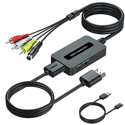 Bild av SUNNATCH HDMI till S Video RCA omvandlare, kabel med kabel, Svideoadapter, komposit AV CVBS omvandlare