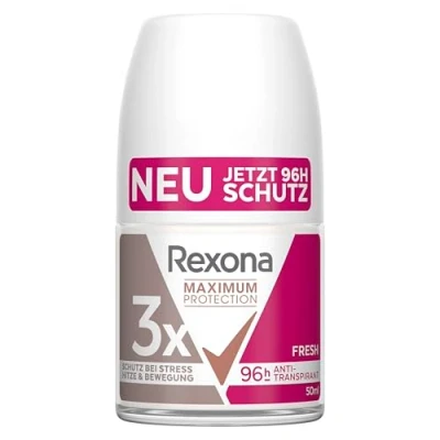 Bild av Rexona Maximum Protection Deodorant Roll On Fresh Anti Perspirant med 3 x skydd vid stress, värme och rörelse 96 timmar extremt 50 ml