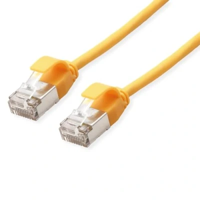 Bild av ROLINE U/FTP DataCenter patchkabel Kat.6A (klass EA), LSOH, smal, gul, 1,5 m