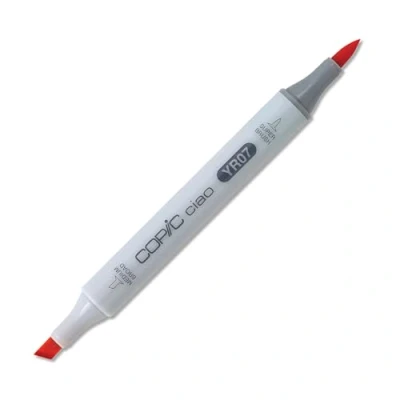 Bild av COPIC Ciao färgad markörpenna (YR 07) kadmium orange, för konst och hantverk, färgning, grafik, överstrykningspennor, design, anime, professionella nybörjare, konsttillbehör målarböcker
