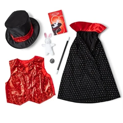 Bild av Melissa &amp; Doug Utklädningsset för rollek Trollkarl Kostym Halloween och karneval Costume Låtsaslek Kostymdräkt barn 3+ Present till pojke flicka