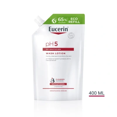 Bild av Eucerin pH5 Washlotion refill oparfymerad 400 ml