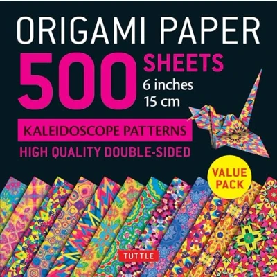 Bild av Origami Paper 500 Sheets Kaleidoscope Patterns 6&quot; (15 cm): Tuttle Paper: Double Sided Printed with 12 Different Designs (Instructions for 6 Projects Included)