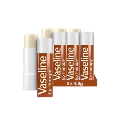 Bild av Vaseline Lip Therapy Cocoa Butter I tonad läppbalsam med kakao och sheasmör (Cocoa 3 x 4_8 g)