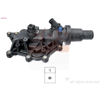 Bild av EPS 1.880.715 Thermostat d&#039;eau 83 Made in Italy OE Equivalent avec joint d&#039;étanchéite RENAULT: CLIO 3, MEGANE 2, SCENIC 2