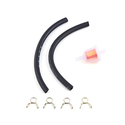 Bild av motorcykel inline bränslefilterkit, universellt 6 mm bränslefilter bensinrör bränsleledningar och klämmor för 49 cc 160 mini motocross ATV fyrhjuling
