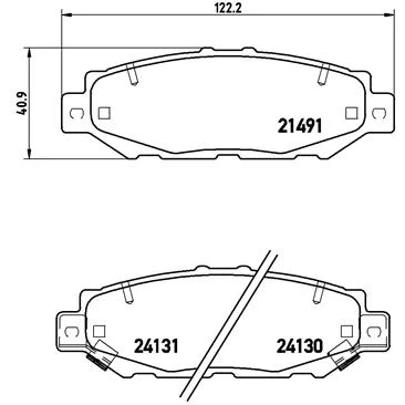 Bild av BREMBO P 83 038 Jeu de plaquettes frein avec indicateur d&#039;usure sans accessoires TOYOTA: Supra IV, LEXUS: SC I Coupe