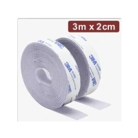 Bild av Quadrios 24CA323 Burrebånd til fastlimning statisk loop del (L x B) 3 m 2 cm Hvid