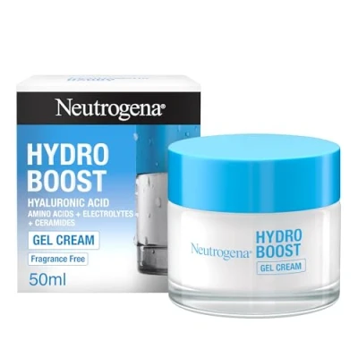Bild av Neutrogena Hydro Boost gel Cream (2 x 50 ml) fuktgivande kräm för hyaluronsyra känslig hud och botanisk trehalos en fräsch strålande hy
