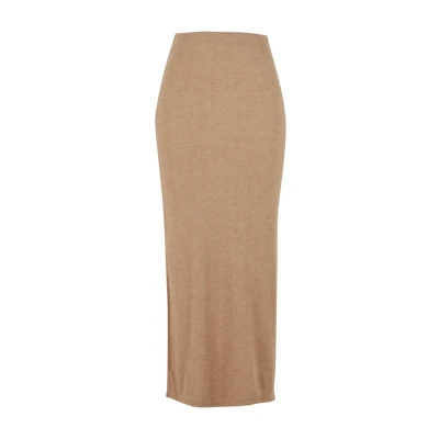 Bild av Urban Classics HIGH SLIT Maxikjol, Storlek: Small, Beigemelange