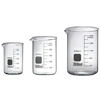 Bild av Rocwing Boro 3,3 glas graderad mätbägare för laboratorium eller kök (500 ml + 1 000 ml+2 ml)