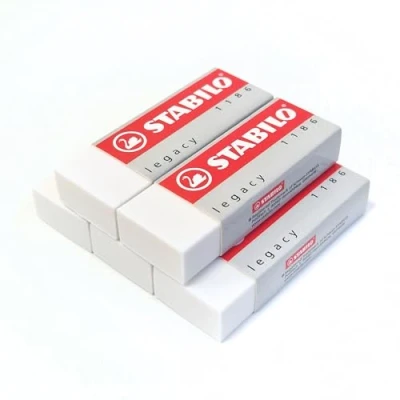 Bild av STABILO Radergummi Legacy 1186 paket med 5 vit