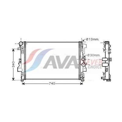 Bild av Kylare, motorkylning AVA QUALITY COOLING MSA2356