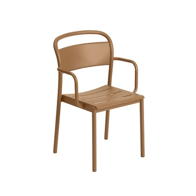 Bild av Muuto Linear Steel Armchair Trädgårdsstol Burned Orange L55,4 x D54 H85,1 cm